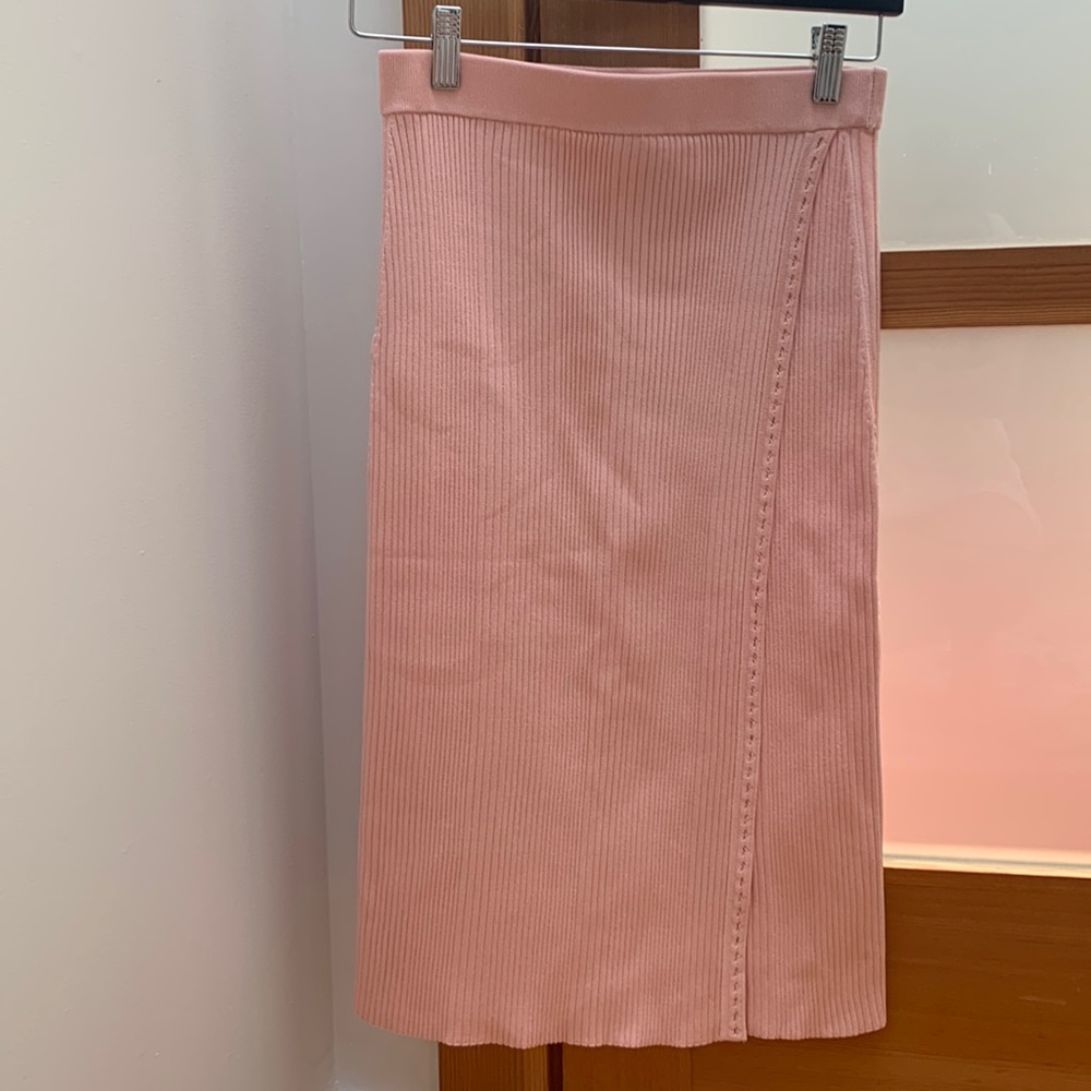 Jonathan Simkhai knit midi pink skirt size S